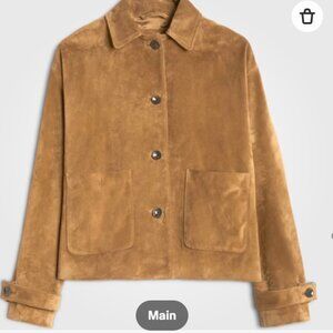 NWT 7 for all Mankind CROPPED CHORE JACKET in SUEDE